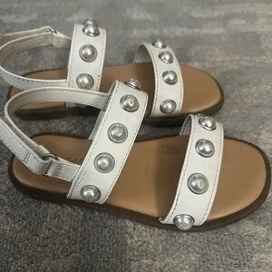 Toddler Cat & Jack White Sandals with Silver Studs